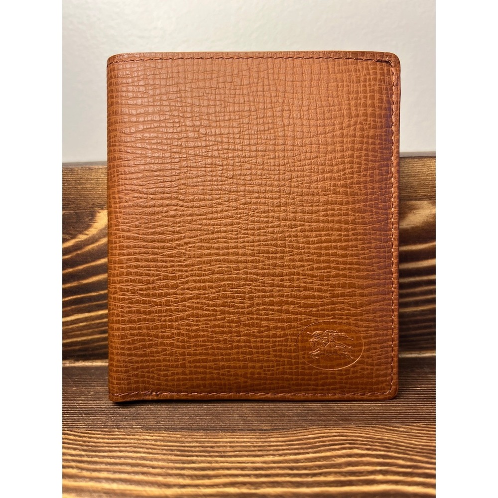 Burberrys of London Vintage Tan Leather Bifold Wallet with Box‎